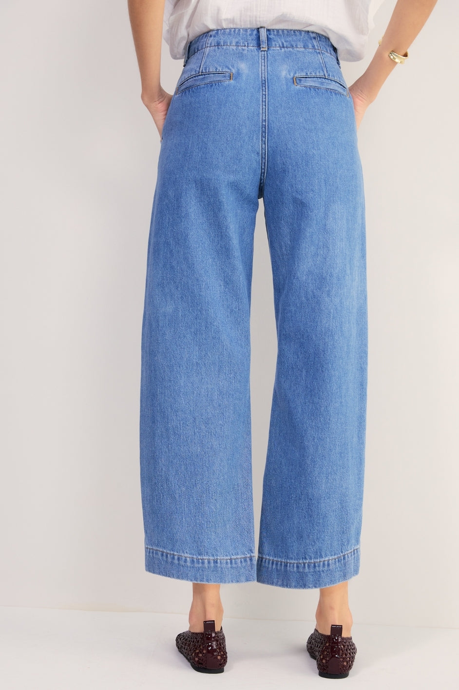 Camille Tie Horseshoe Jean - Light Wash