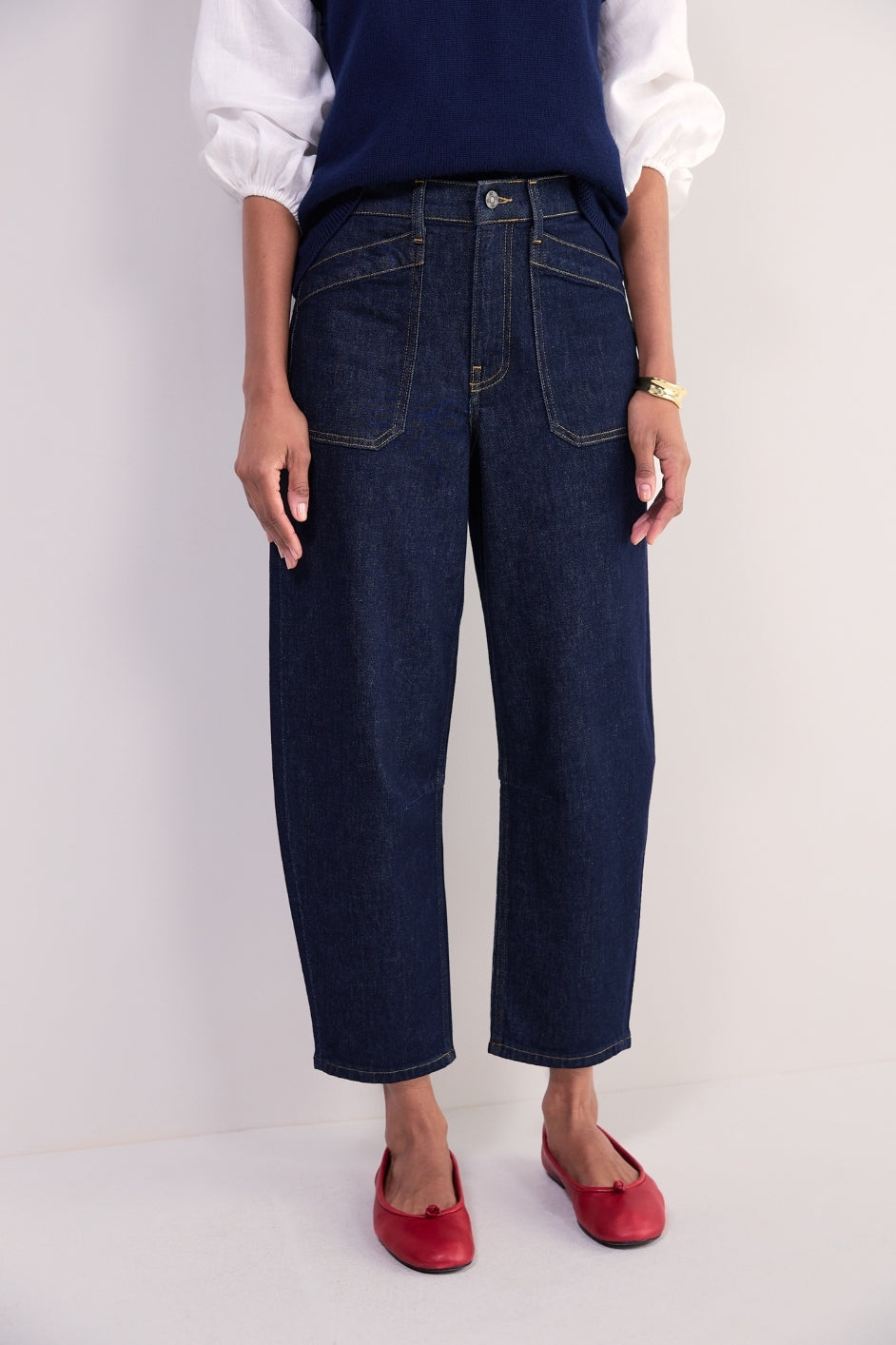Kaya Cargo Barrel Jean - Rinse Wash