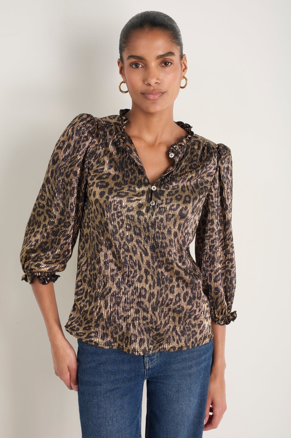 Mariam Top - Leopard Metallic