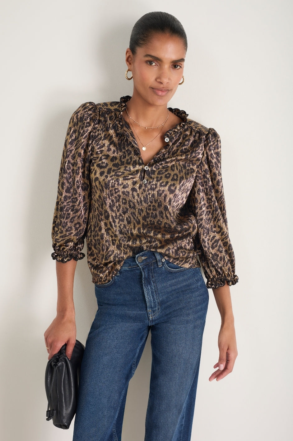 Mariam Top - Leopard Metallic