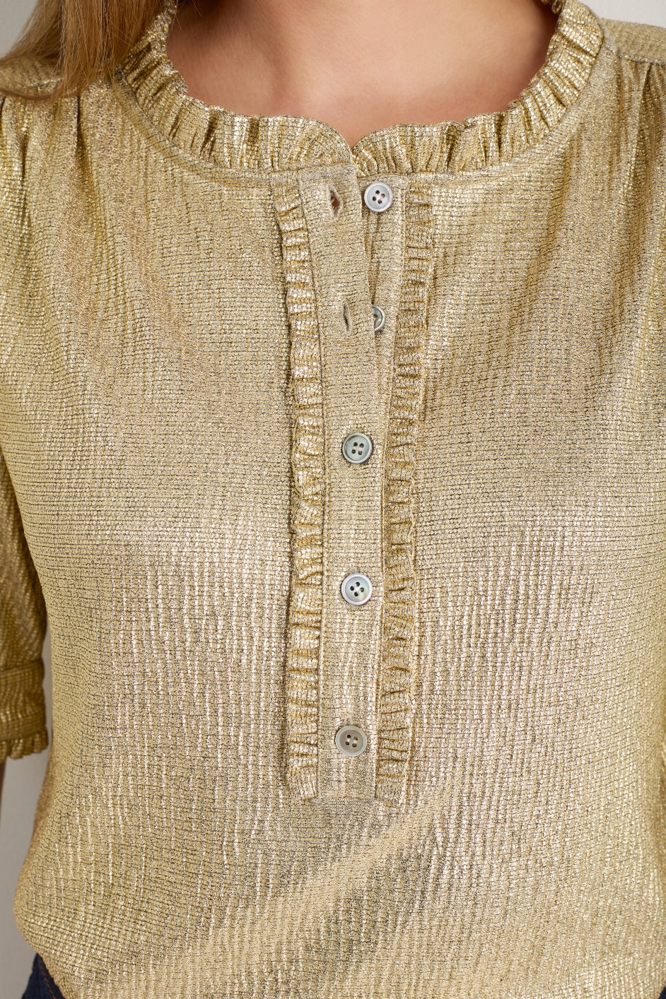 Noah Top - Gold Metallic