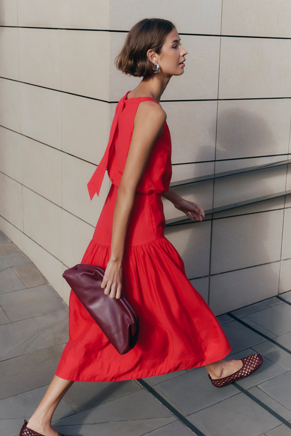 Cath x WYSE Riviera Dress - Red Pop