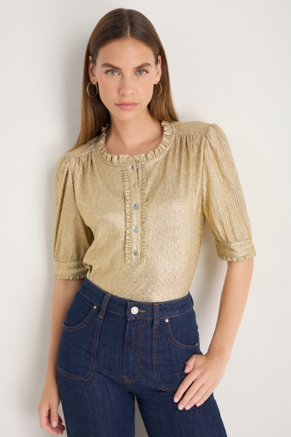 Noah Top - Gold Metallic